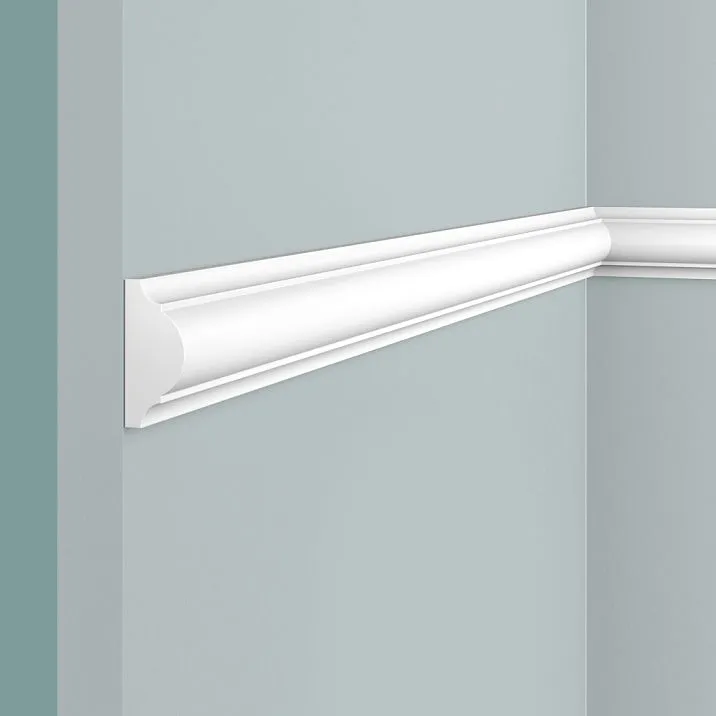 Молдинг D40 из полистирола высокой плотности HI WOOD размером 40×18 мм крупноформатный профиль с четвертькруглым сечением