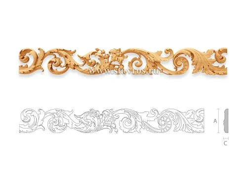 Классический резной элемент  — художественное обрамление оконного проема в интерьере