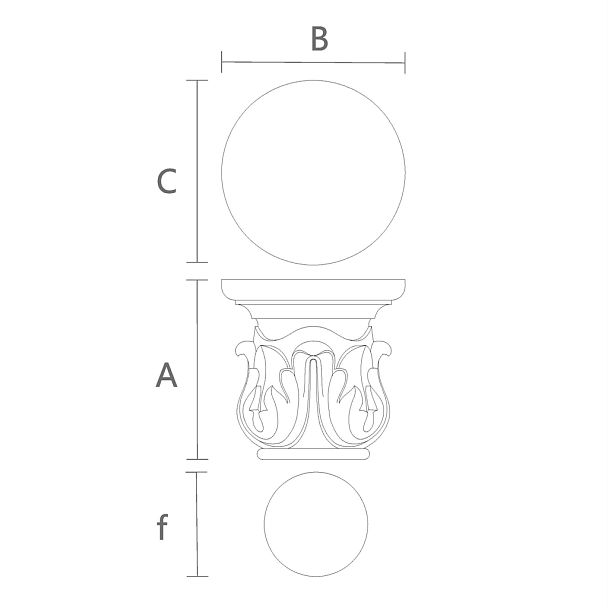 Верхняя Капитель Колонны KL-046 чертеж