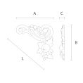 Декоративный элемент из дерева N-212L для оформления интерьера чертеж
