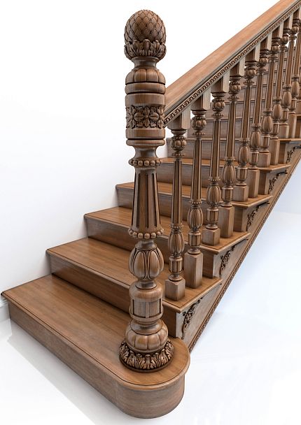 Столбы для деревянных лестниц фото