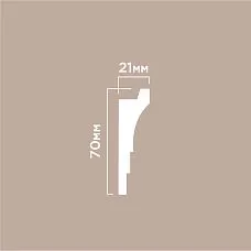 Карниз A70V1 ПОЛИСТИРОЛ HI WOOD 70мм х 21мм х 2,0м чертеж