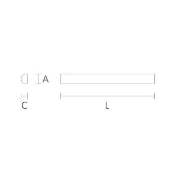 молдинг из полиуретана MLDPU-027 белый полукруглый профиль