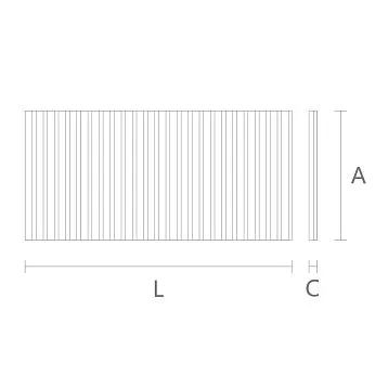 Декоративная полиуретановая лепнина KPU-129 с вертикальным рифленым рельефом 105×7×2600 мм для стен и интерьера