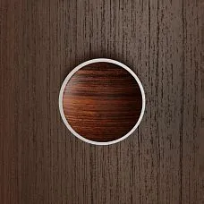 Премиальная ручка-кнопка Ton HL-058-2M из индийского палисандра красно-коричневого оттенка