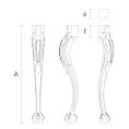 Резная мебельная ножка MN-035 - 1
