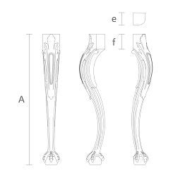 Резная мебельная ножка MN-035