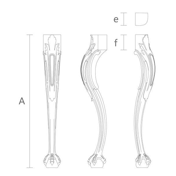 Резная мебельная ножка MN-035 - 1