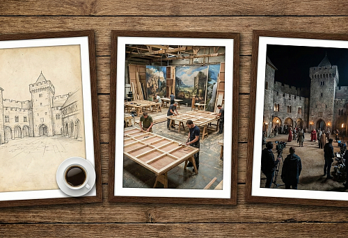 Создание декораций для кино: от эскиза до готовых конструкций