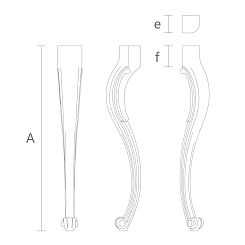 Резная мебельная ножка MN-037