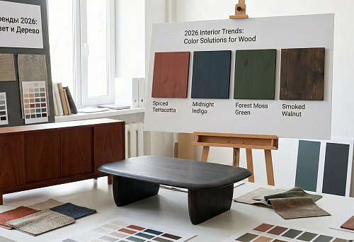 презентация трендовых оттенков дерева 2026 года