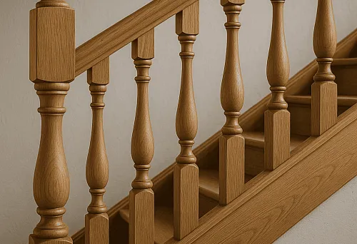 Балясины в Кирове — деревянные балясины и столбы для лестницы, классический дизайн