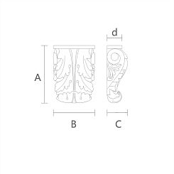 Резной кронштейн KR-036