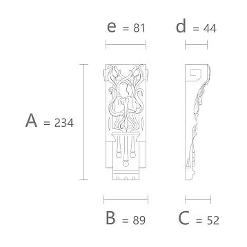 Полиуретановая резная накладка для оформления классической лепнины на стенах дома и убранство церкви