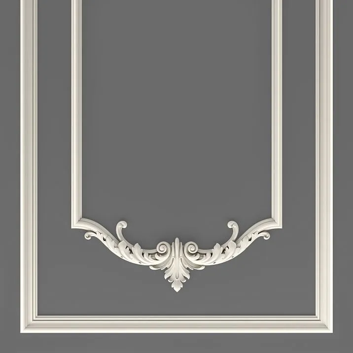 Состав комплекта лепного декора CPU-5-2: перечень элементов NPU.VRS-001-1, NPU.VRS-001, NPU.VRS-002-1 и молдингов MLD-002-MG, MLD-003-MG с количеством и метражом