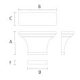 Декоративная Капитель KL-065 в Дизайне Мебели чертеж