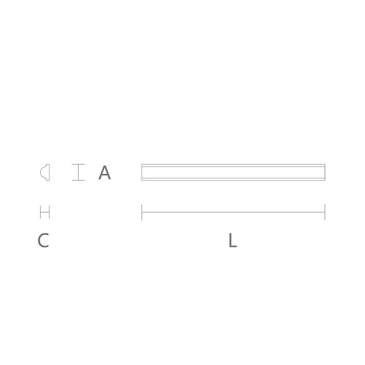 Молдинг из МДФ грунтованный MLD-001-MG чертеж
