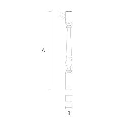 Столб деревянный для лестницы L-055