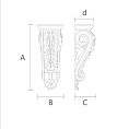 Резной кронштейн для интерьера, сочетающий красоту и прочность чертеж