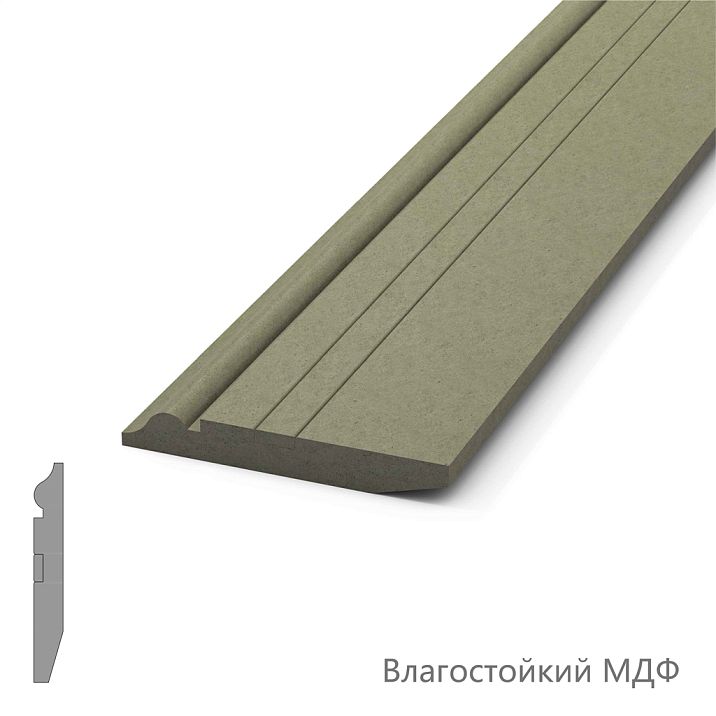 Влагостойкий плинтус PLT-M-001 из МДФ