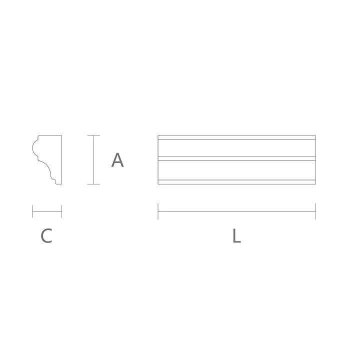 Чертеж молдинг MLD-006 из массива дуба, бука резной