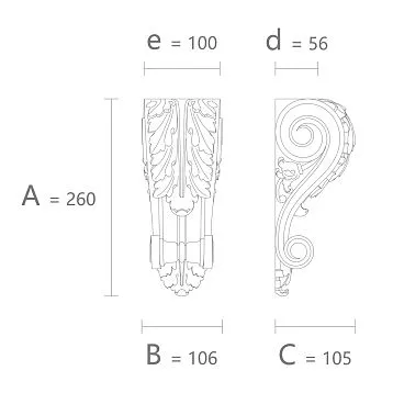 Кронштейн из полиуретана купить классика