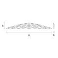 Резная накладка N-328 - декоративный элемент из дерева с красивой резьбой чертеж
