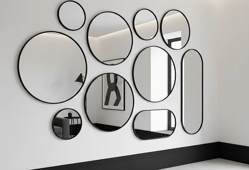 Круглые зеркала и прямые плинтусы: игра контрастных форм