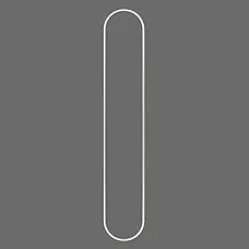 Комплект лепного декора CPU-3-2 из полиуретана — узкая арочная рамка, вытянутая форма, вид спереди 2300×408