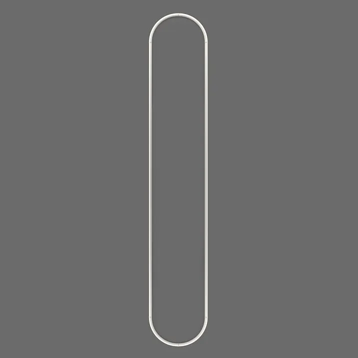 Комплект лепного декора CPU-3-2 из полиуретана — узкая арочная рамка, вытянутая форма, вид спереди 2300×408