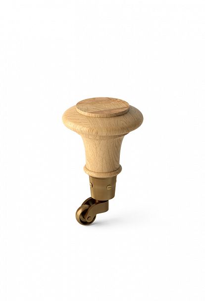 Деревянная ножка для мебели на колесиках