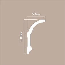 Карниз A100 ПОЛИСТИРОЛ HI WOOD 100мм х 53мм х 2,0м чертеж