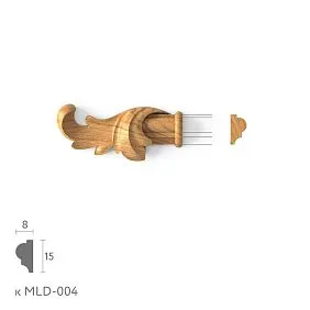 Резной наконечник на молдинг N-402.1L комплект к MLD-004