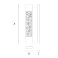 Плоская балясина L-096.1 из дерева для лестницы в классическом интерьере чертеж