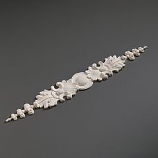 езная накладка NPU-074 из полиуретана Ставрос 253/361/579 мм. Легкая лепнина для мебели, дверей, стен под покраску