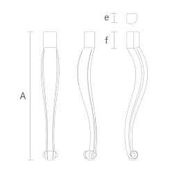 Резная мебельная ножка MN-038