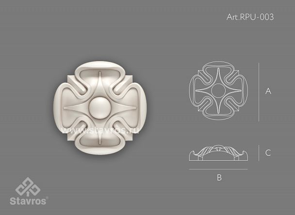 Резная розетка RPU-003