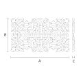 Предмет интерьера из дерева - резная накладка N-342 с панно из резных листьев чертеж
