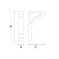 Декоративный кронштейн KR-060, добавляющий изысканности чертеж