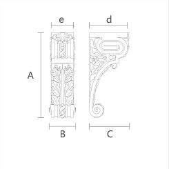 Резной кронштейн KR-056