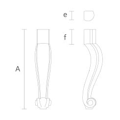 Резная мебельная ножка MN-021