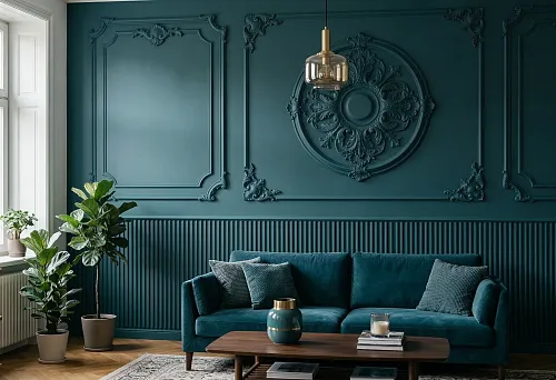 Реечные панели под покраску и полиуретановые декоративные элементы: как собрать интерьер в едином цвете и не потерять глубину