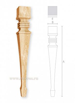 Резная мебельная ножка MN-104