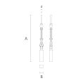 Балясина из дерева L-002 с гармоничным дизайном в стиле Ренессанс чертеж