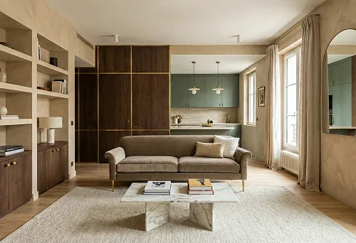 квартира с комплексным оформлением от стен до мебели