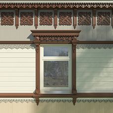 Резной наличник NL-6 обшивка дома фото