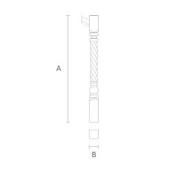 Столб деревянный для лестницы L-051