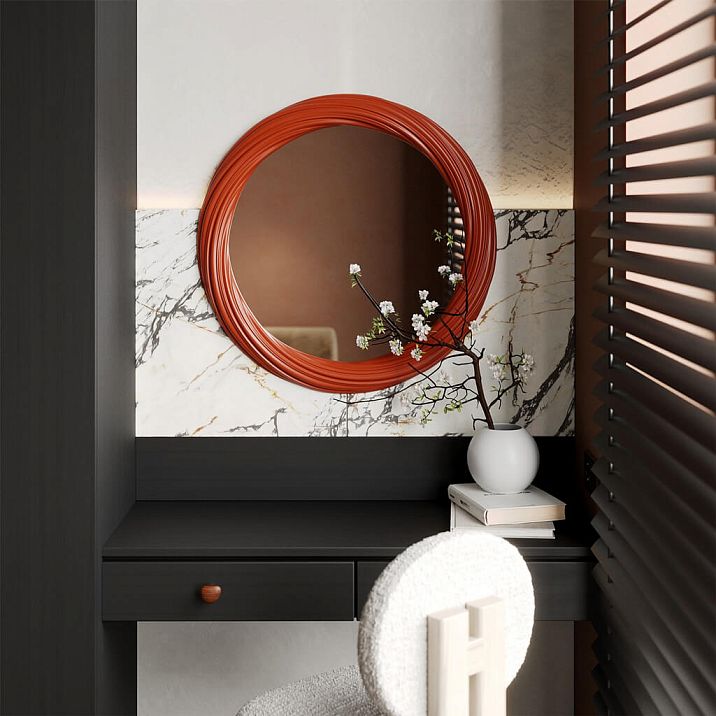 Рама для зеркала RM-035 с геометрическим орнаментом «скрученные нити» для создания стильных акцентов в модных интерьерах