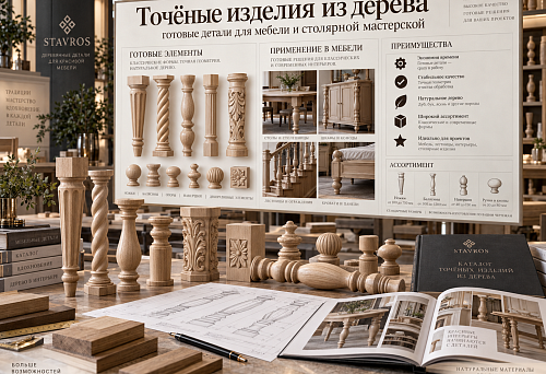 Точёные изделия из дерева: готовые детали для мебели и столярной мастерской