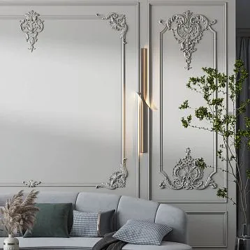 Декоративный элемент MLD-3-1.1 из дерева для молдинга MLD-003, 440 × 260 × 23 мм